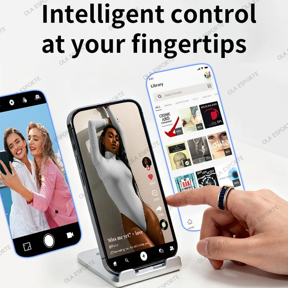 Ola Esporte Smart Ring With Tasbeeh Counter And Health Tracking
