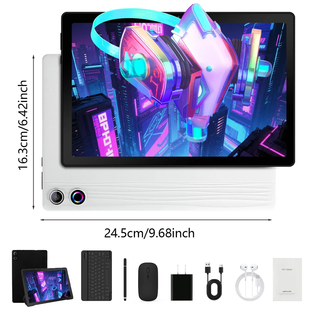 Aeezo Android 14 Tablet With Stylus Keyboard Protective Case