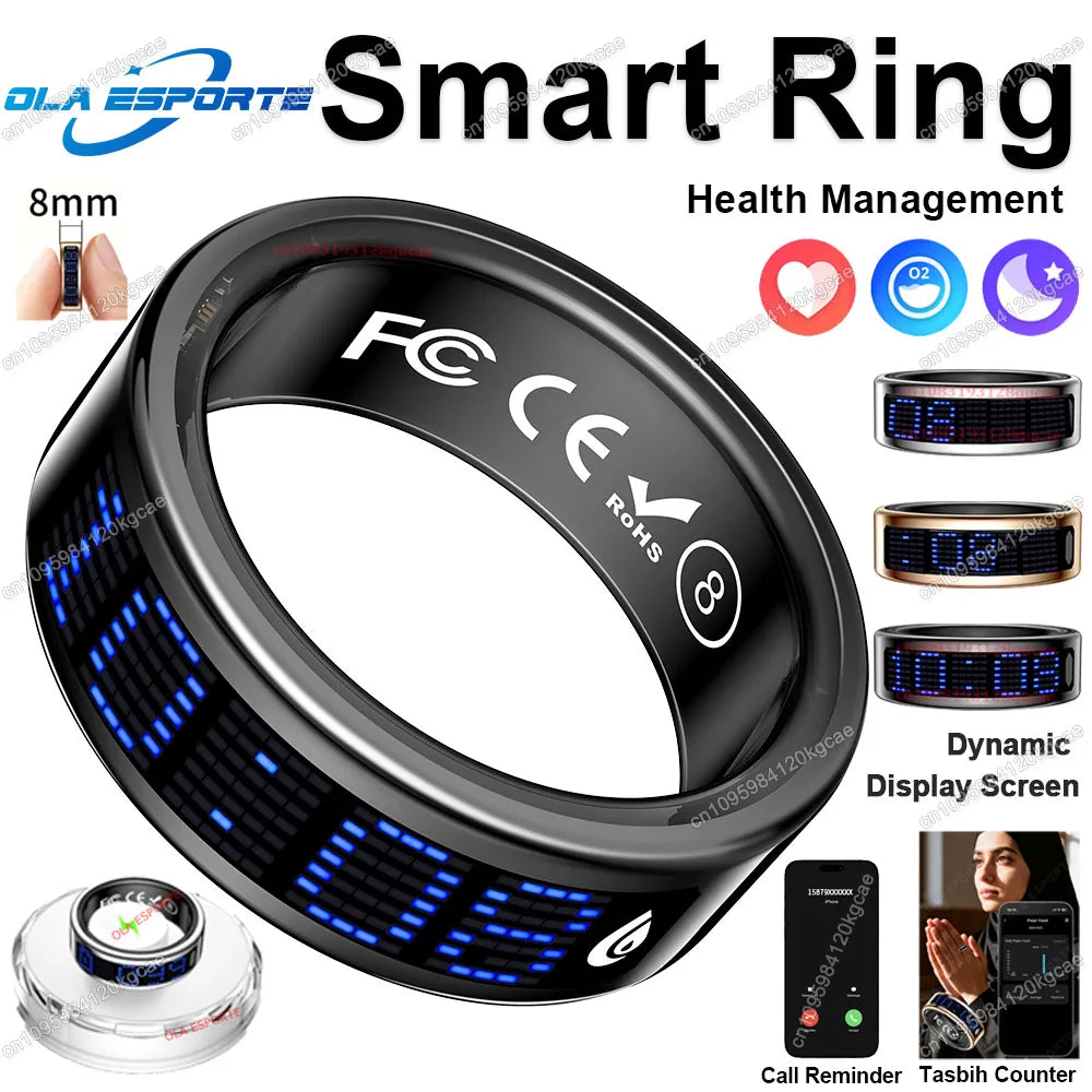 Ola Esporte Smart Ring With Tasbeeh Counter And Health Tracking