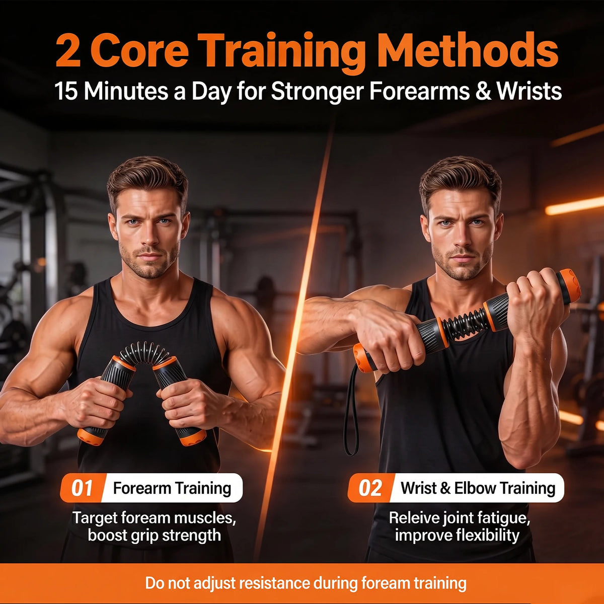 Fixed Resistance Wrist and Forearm Trainer for Strength Training