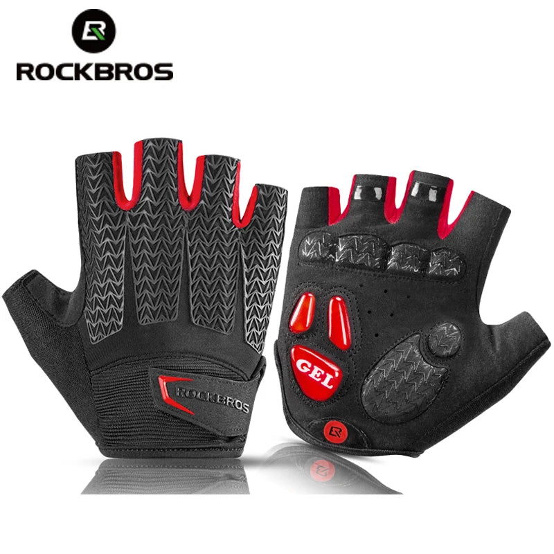 ROCKBROS Half Finger Cycling Gloves With Gel Padding And Grip