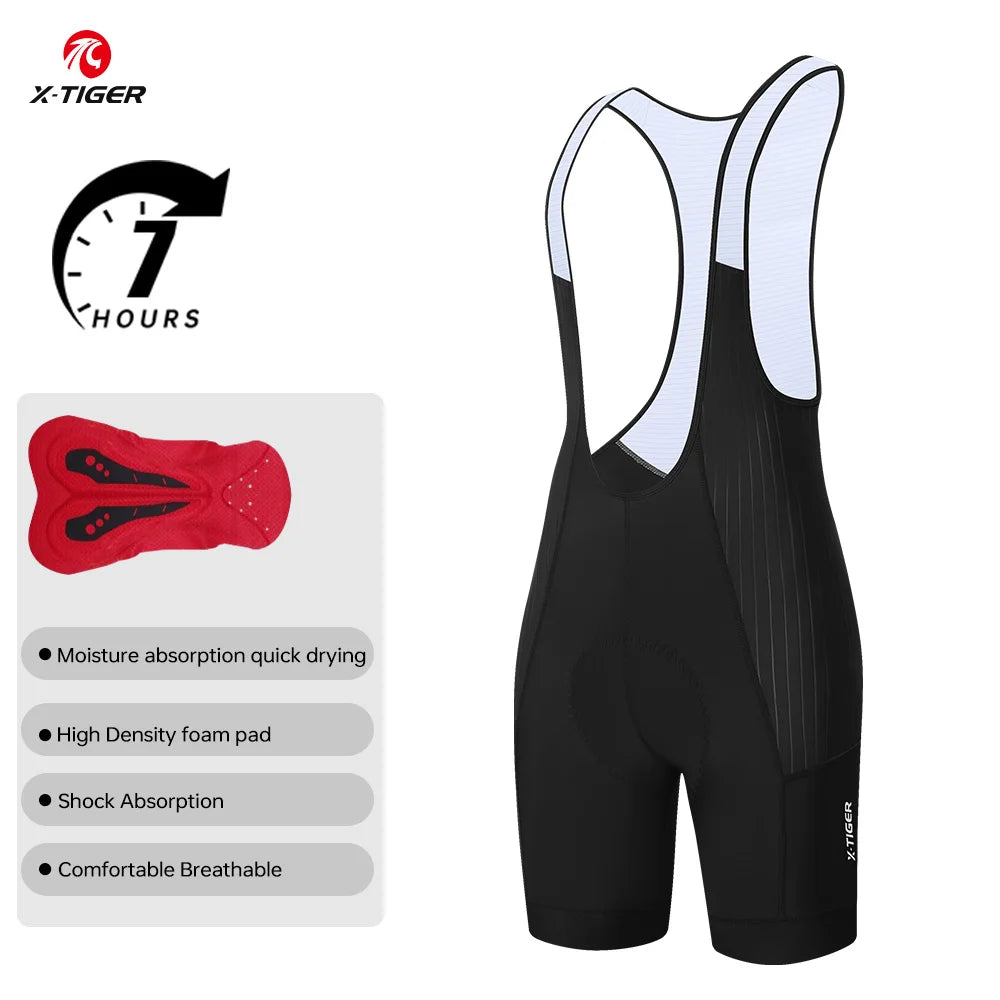X-TIGER Men's Padded Cycling Bib Shorts for Long Distance Rides