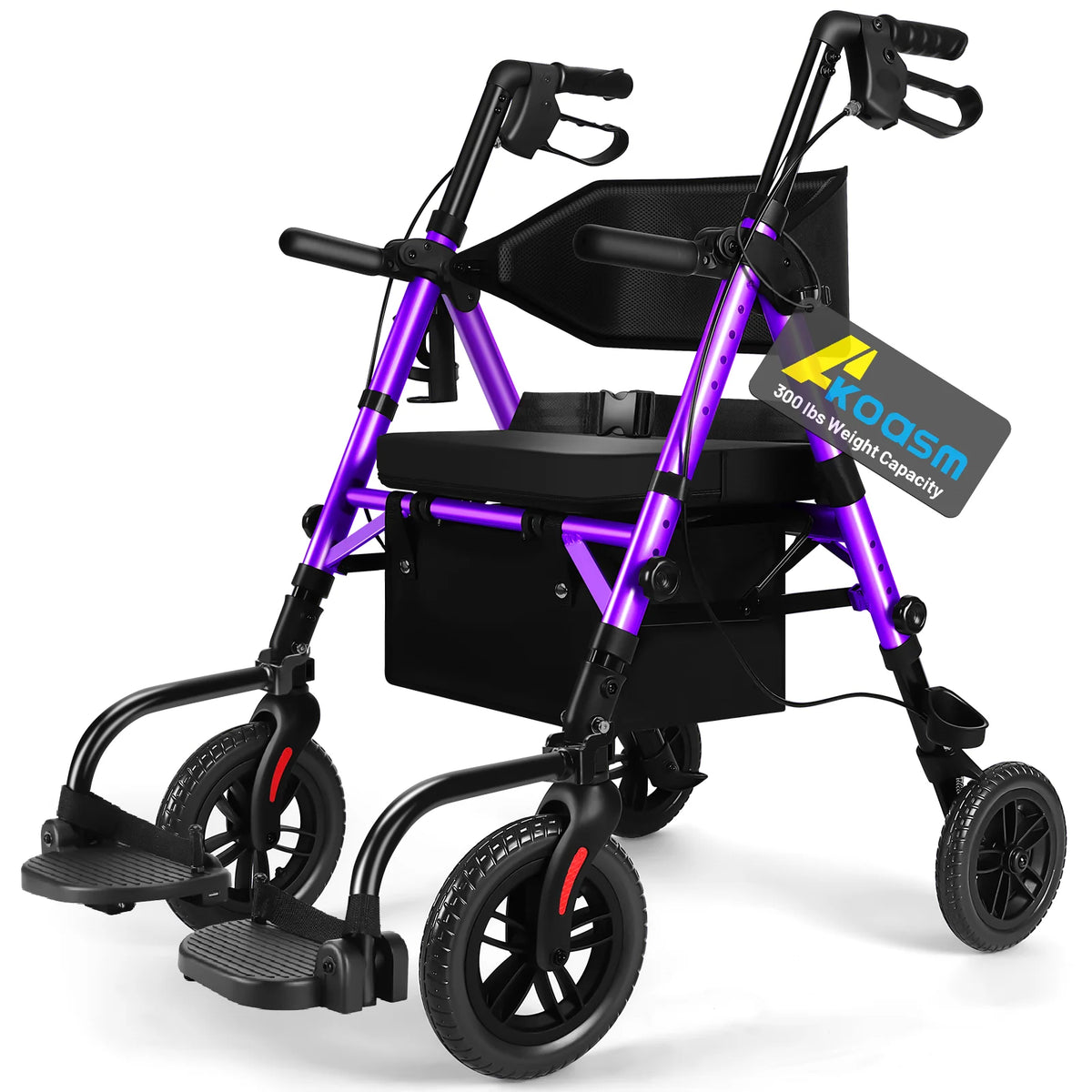 Adjustable Two In One Rolling Walker Wheelchair Combo With Brakes