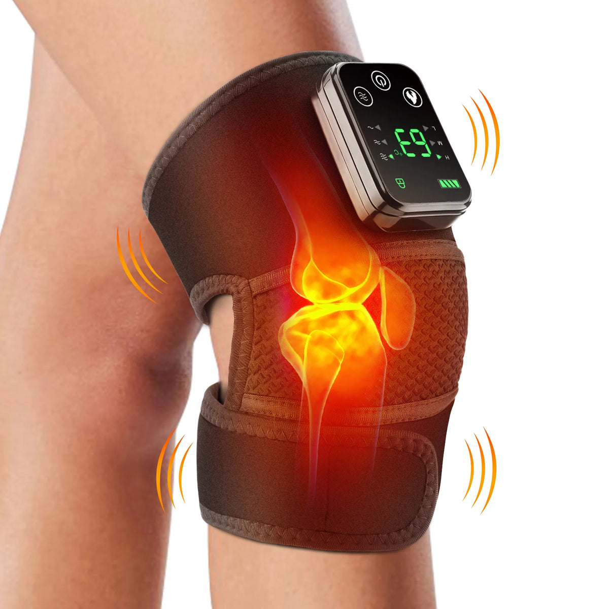 Hailicare Knee Heating Massager Electric Vibration Shoulder Elbow Joint Pads