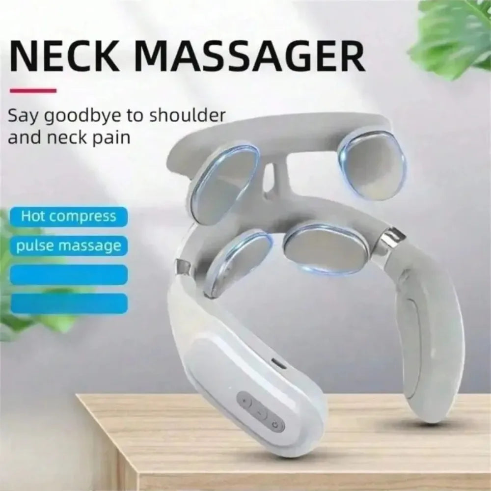 Lism Four Head Adjustable Heating USB Comfort Massager