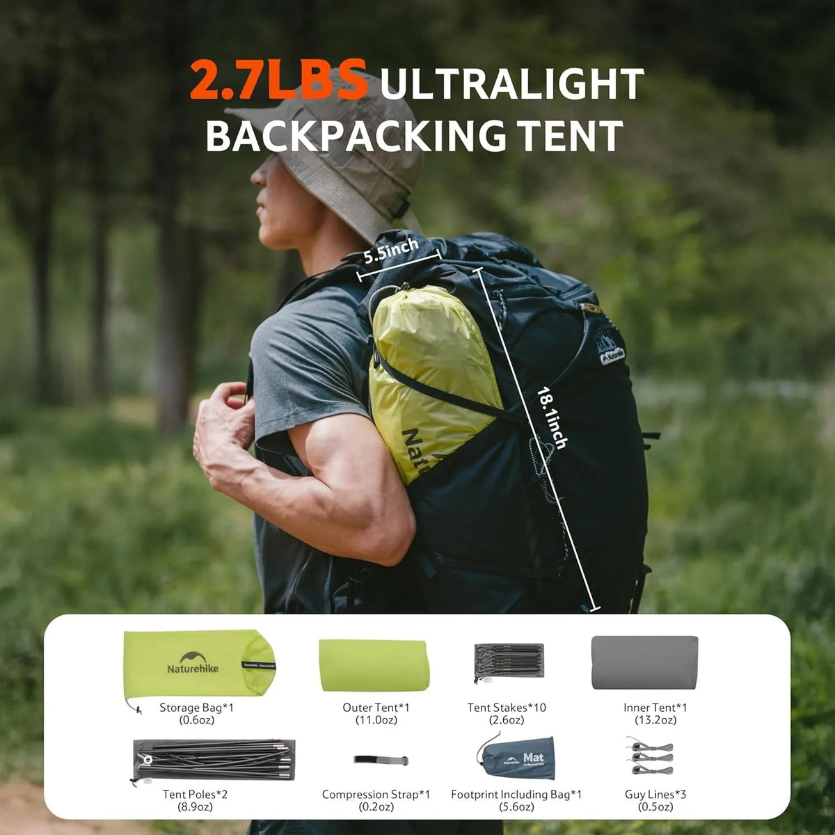 Naturehike Star Trail EXT Ultralight Backpacking Hiking Tent