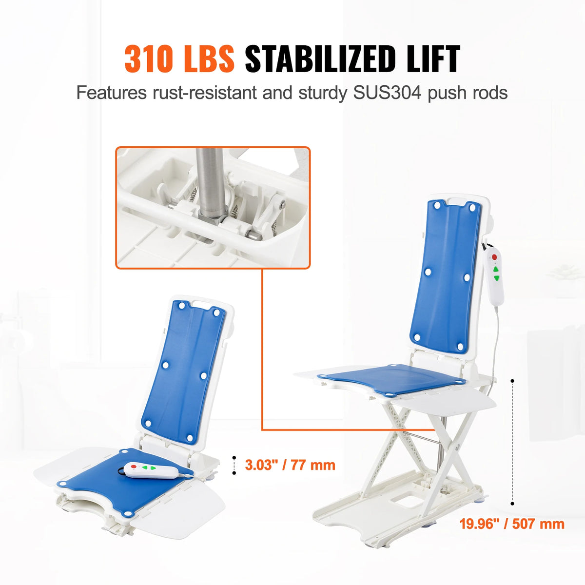 Height Adjustable Electric Patient Lift Chair For Seniors