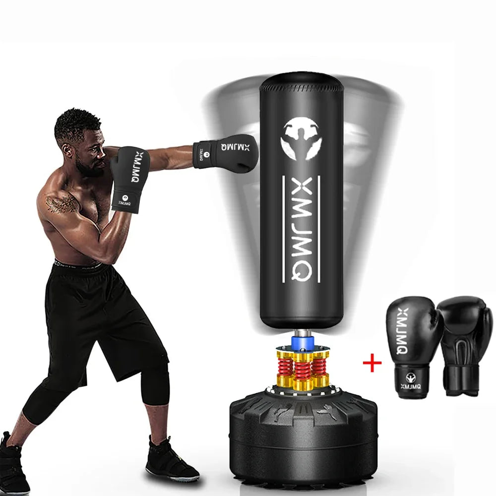 Lekaro Standing Boxing Suction Cup Training Sandbag With Gloves