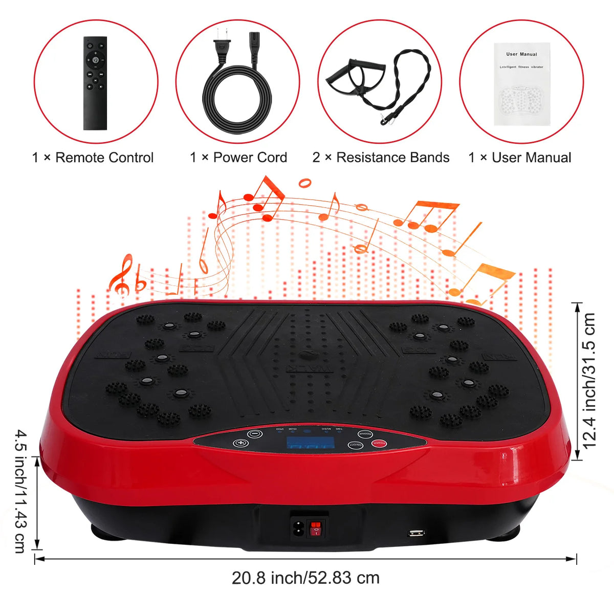 Portable Vibration Exercise Plate Machine For Full Body Workouts