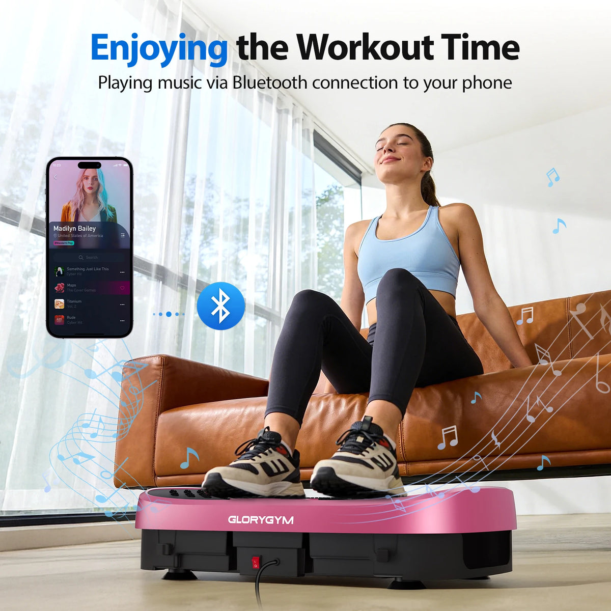 Magnetic Vibration Plate Exercise Machine With LED Display