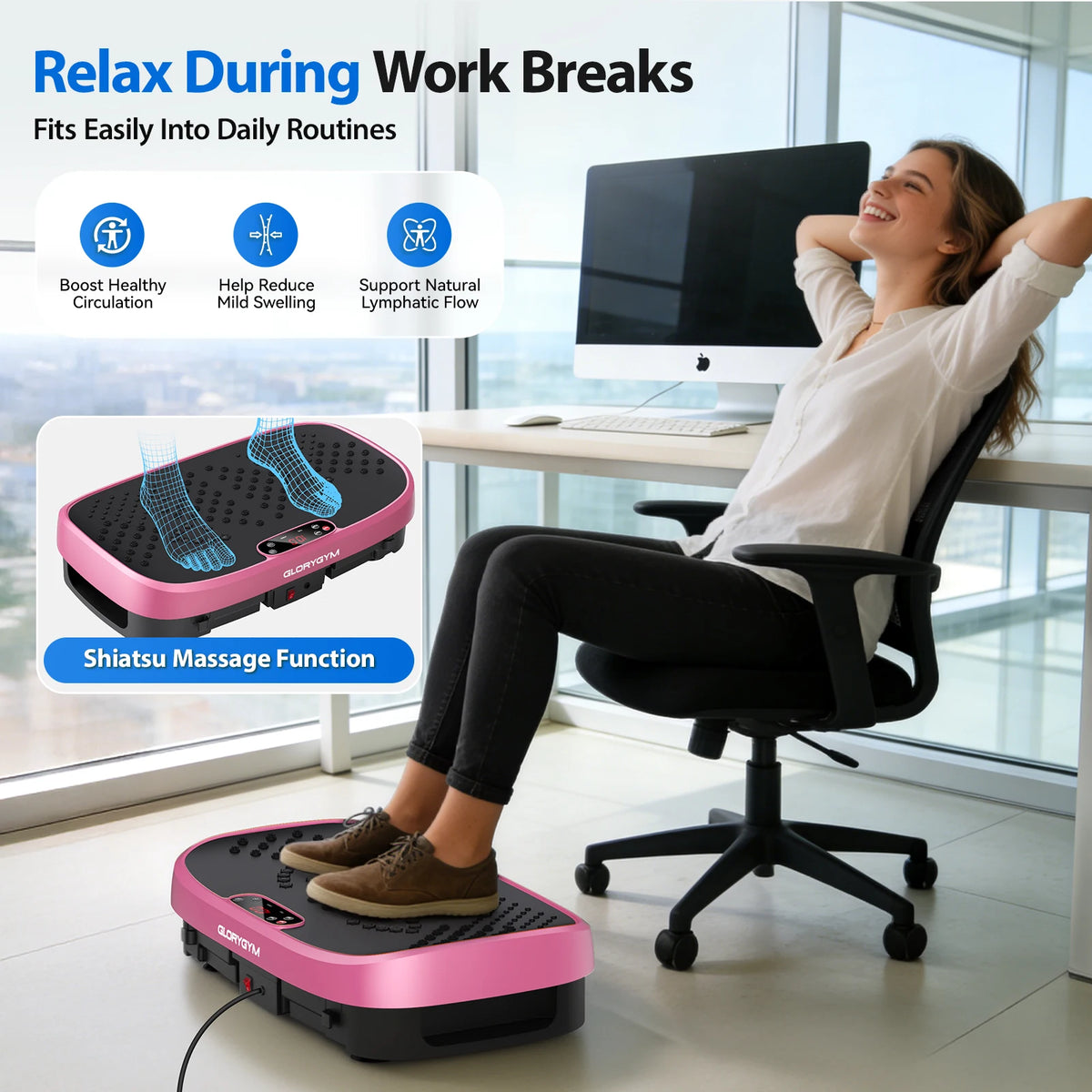 Magnetic Vibration Plate Exercise Machine With LED Display
