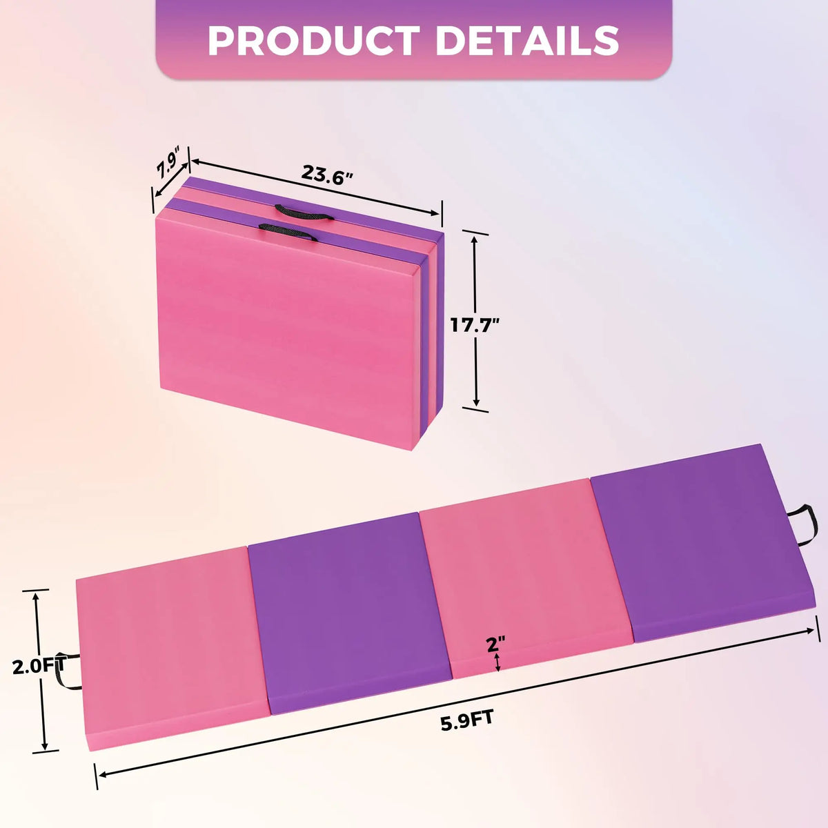 HiMISS Foldable Gymnastics Mat For Home Exercise And Fitness