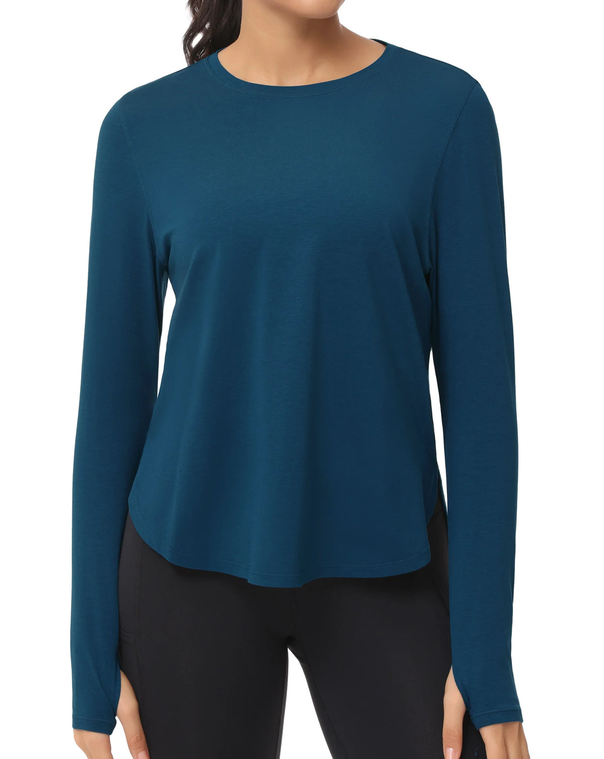 The Gym People Women Lightweight Yoga Shirt With Thumb Hole