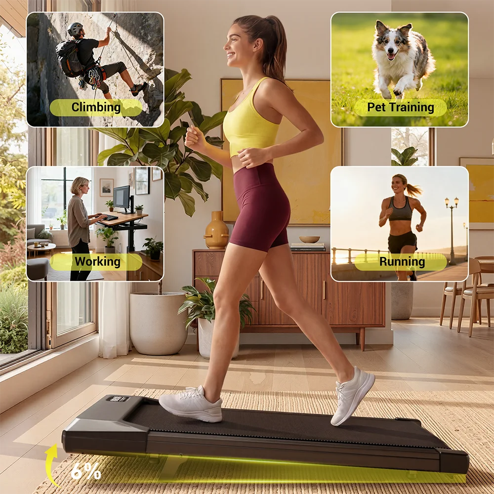 Superun Portable Under Desk Walking Pad for Home and Office