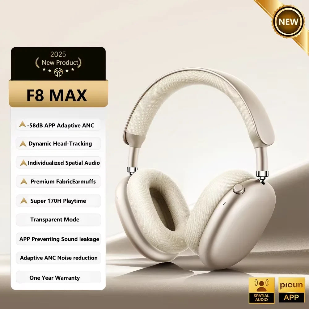 Picun F8 Pro ANC Headphones Featuring 3D Spatial Audio
