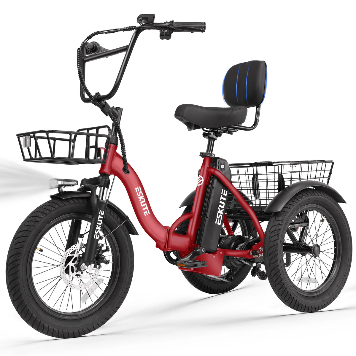 ESKUTE T300P Folding Electric Trike With Removable Battery