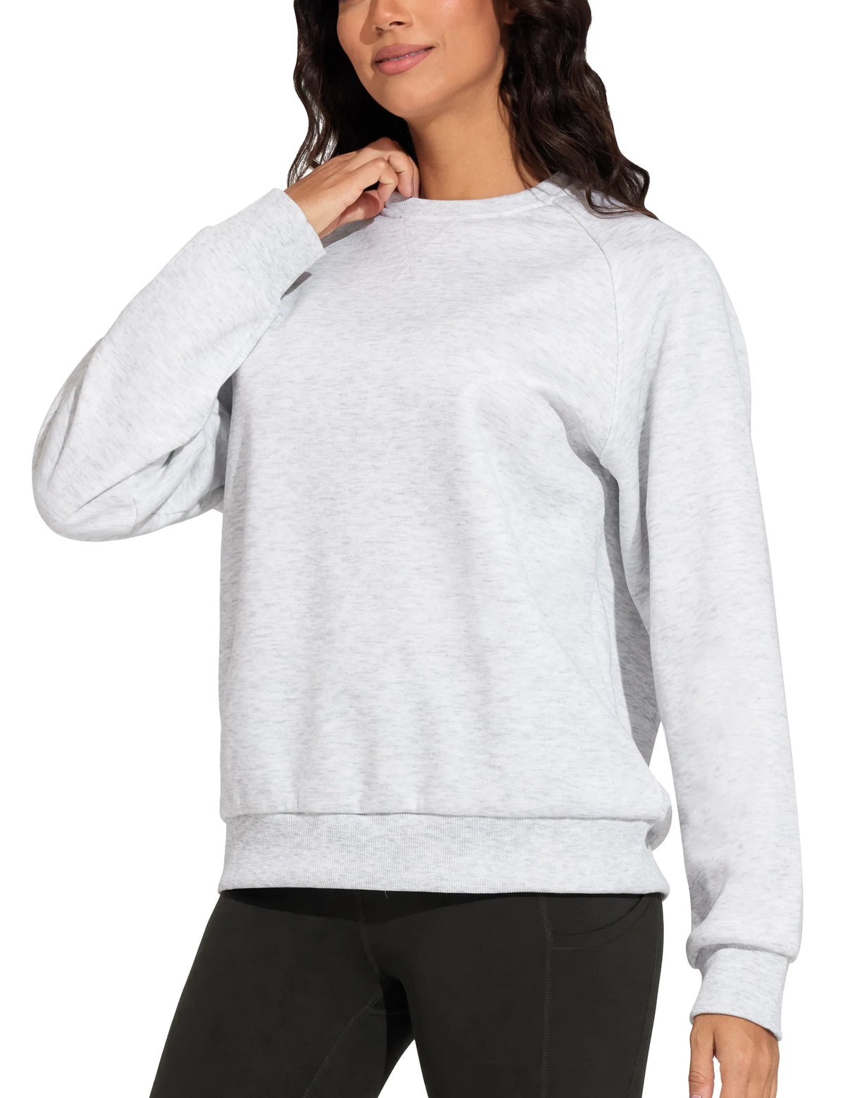 THE GYM PEOPLE Women's Long Sleeve Fleece Crewneck Sweatshirt