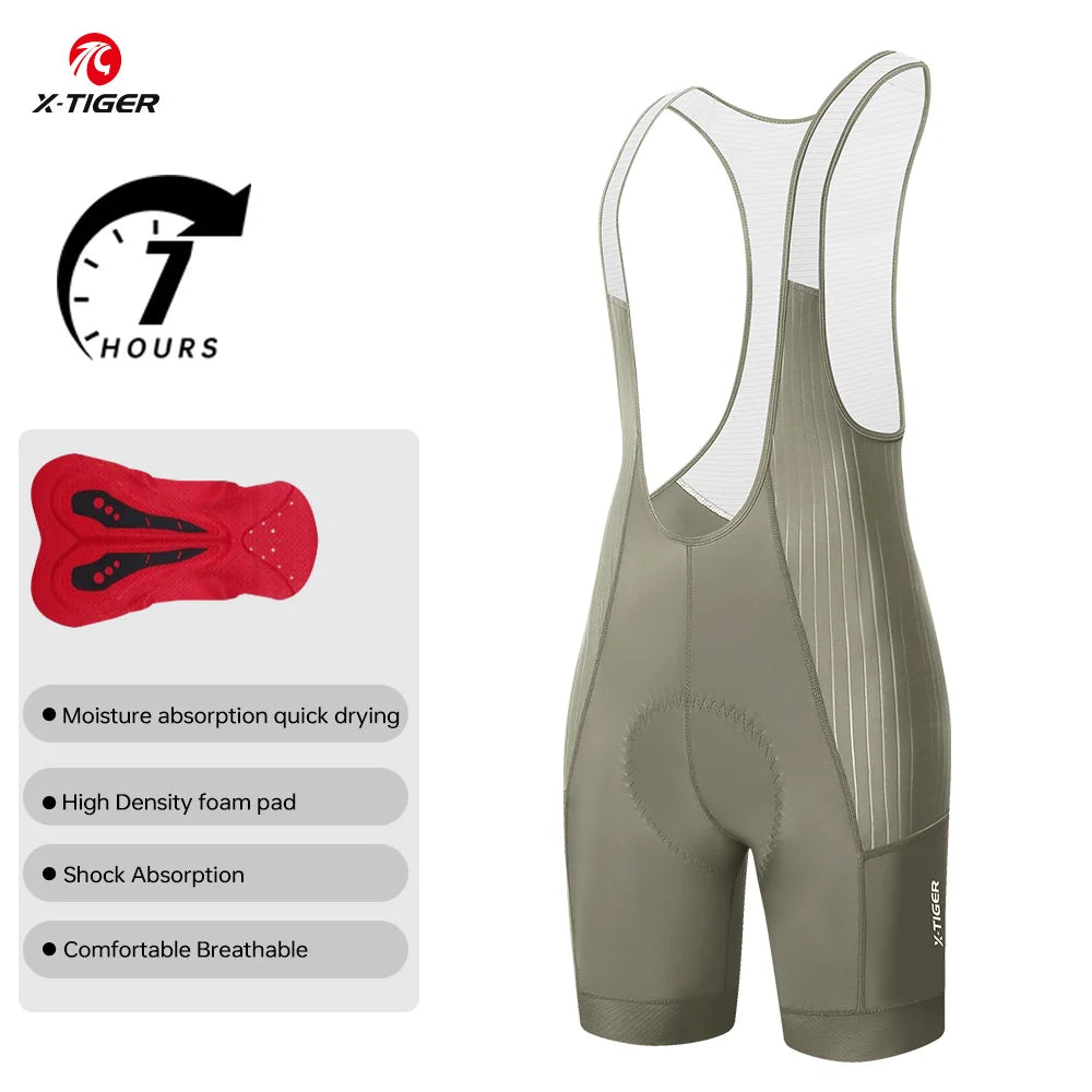 X-TIGER Men's Padded Cycling Bib Shorts for Long Distance Rides