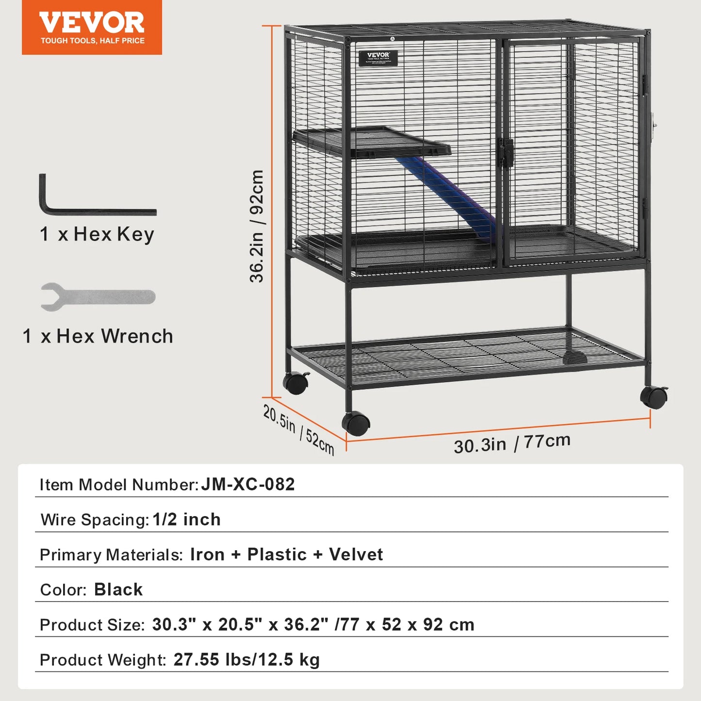 SucceBuy Four Tier Rolling Metal Small Animal Habitat