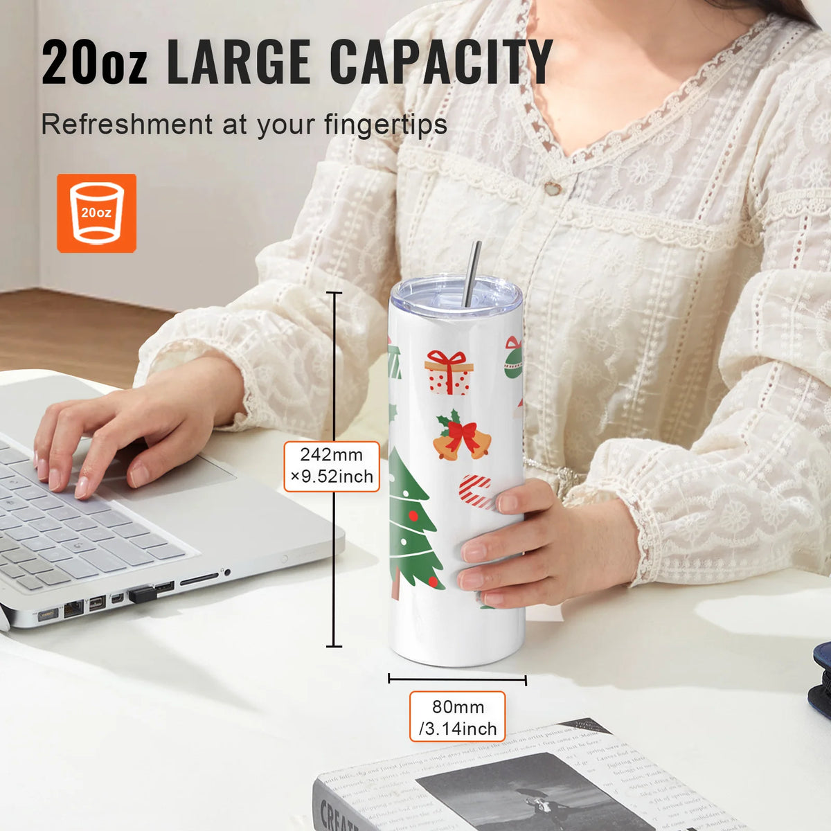 SucceBuy Blank Stainless Steel Sublimation Tumblers for Custom Heat Transfer