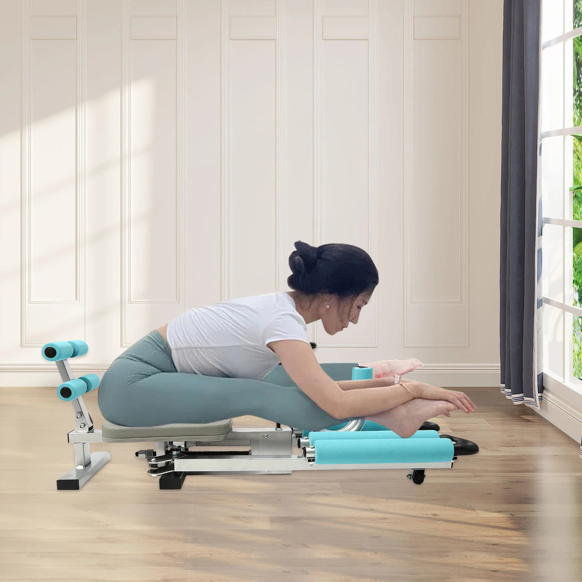 Leg Stretcher Split Machine 330.7lbs Heavy Duty Leg Stretcher Machine 0-210° Adjustable, Flexibility Stretching Equipment for Ballet, Yoga, Dance, Martial Arts