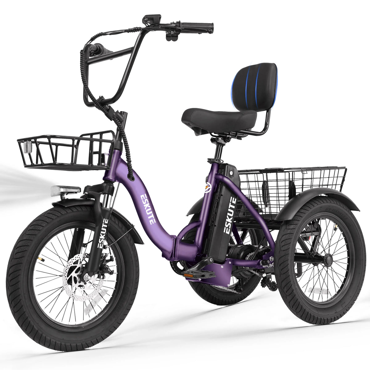 ESKUTE T300P Folding Electric Trike With Removable Battery