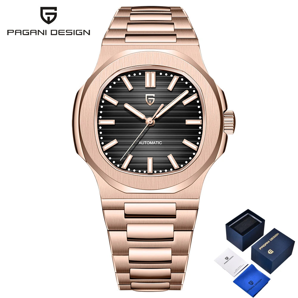 PAGANI DESIGN Men's Luxury Automatic Mechanical Sapphire Wristwatch