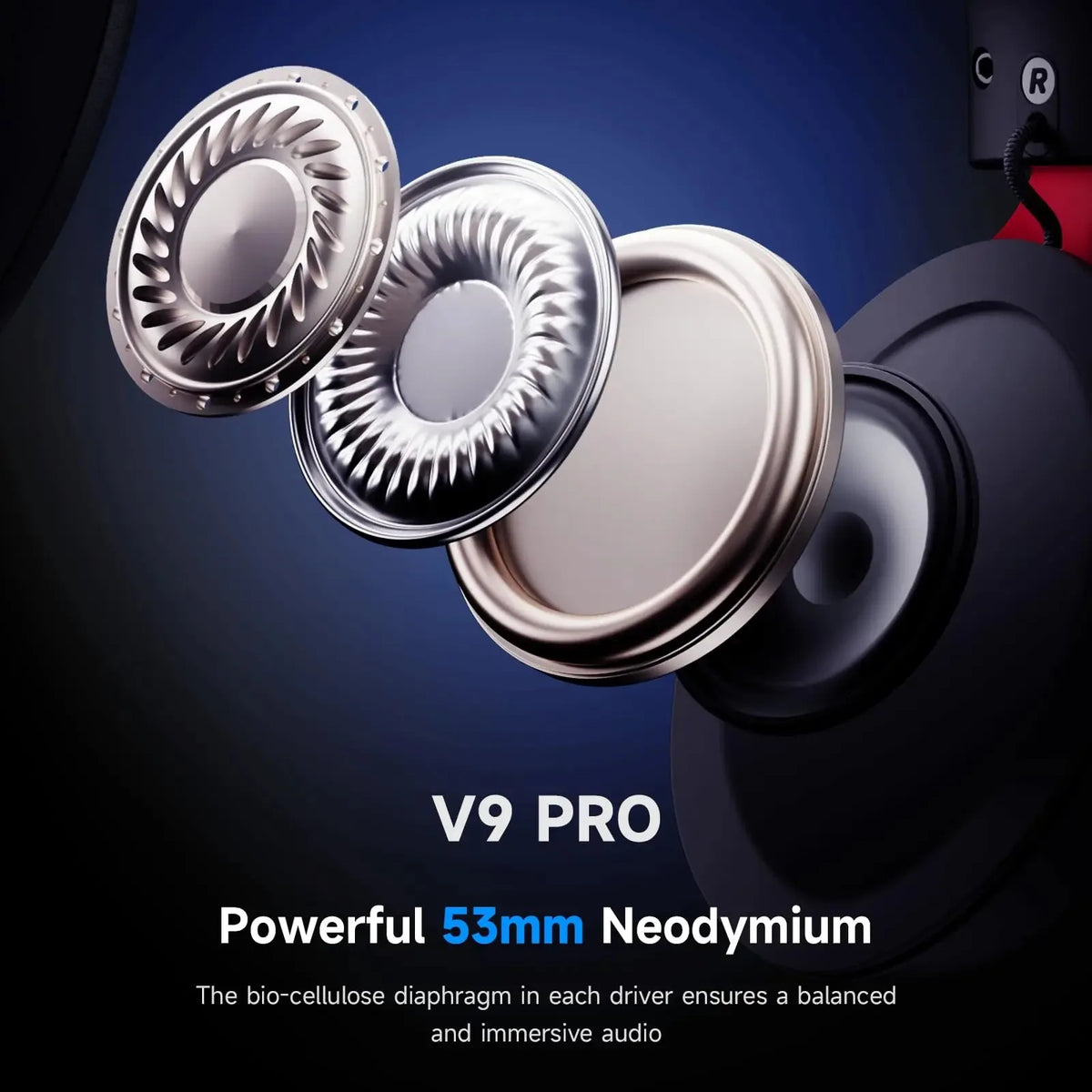 MCHOSE V9 Pro Wireless Gaming Headset With Noise Cancelling Mic