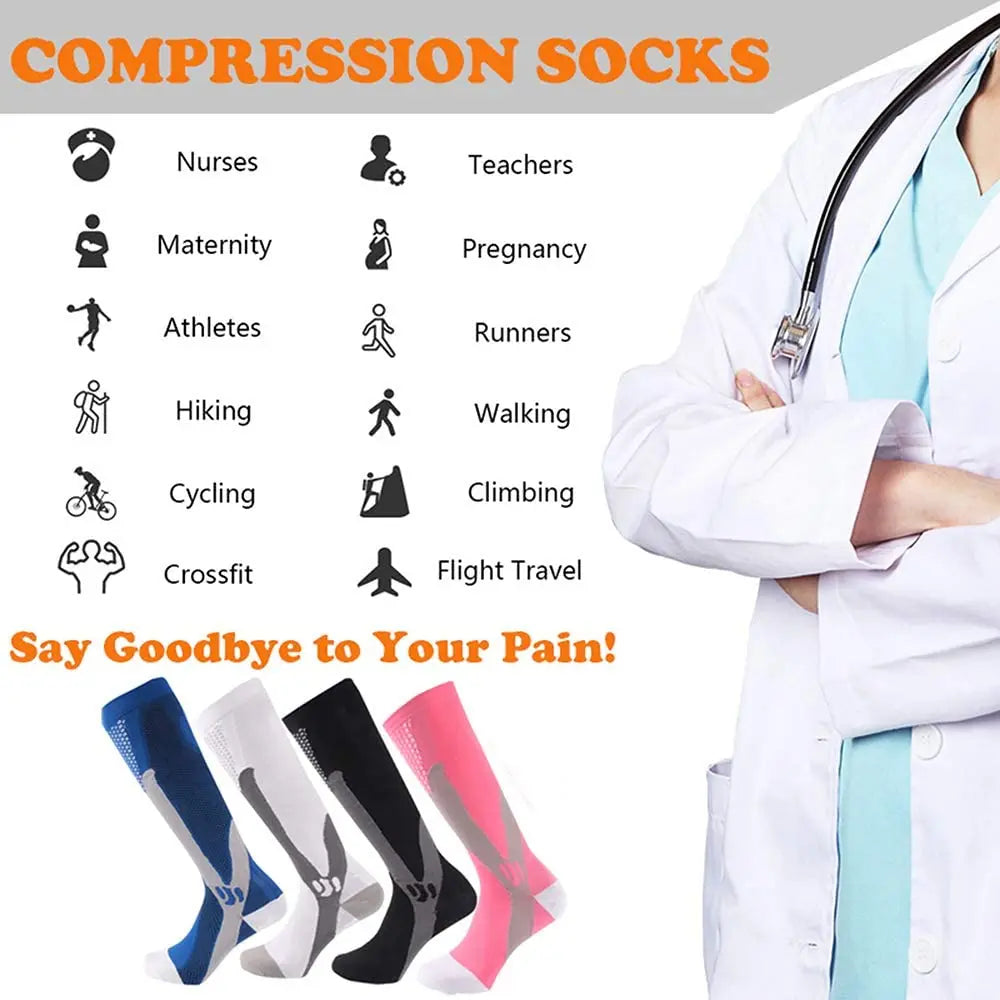 BROTHOCK Women's Athletic Compression Stockings for Nursing and Sports