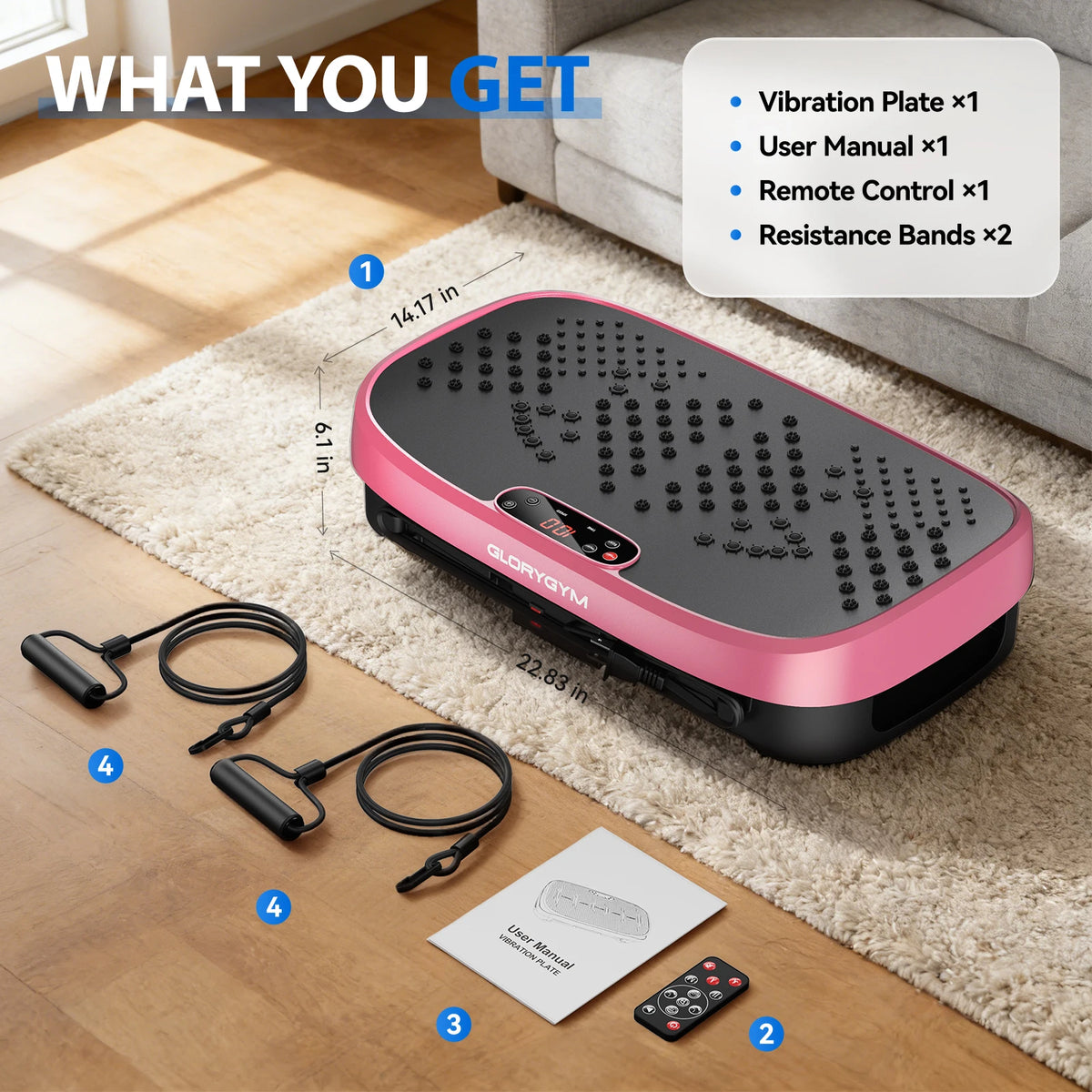 Magnetic Vibration Plate Exercise Machine With LED Display