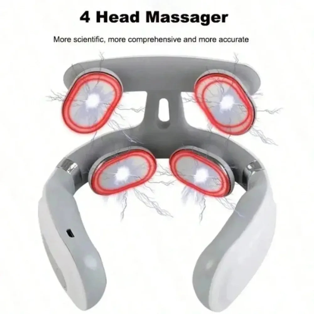 Lism Four Head Adjustable Heating USB Comfort Massager