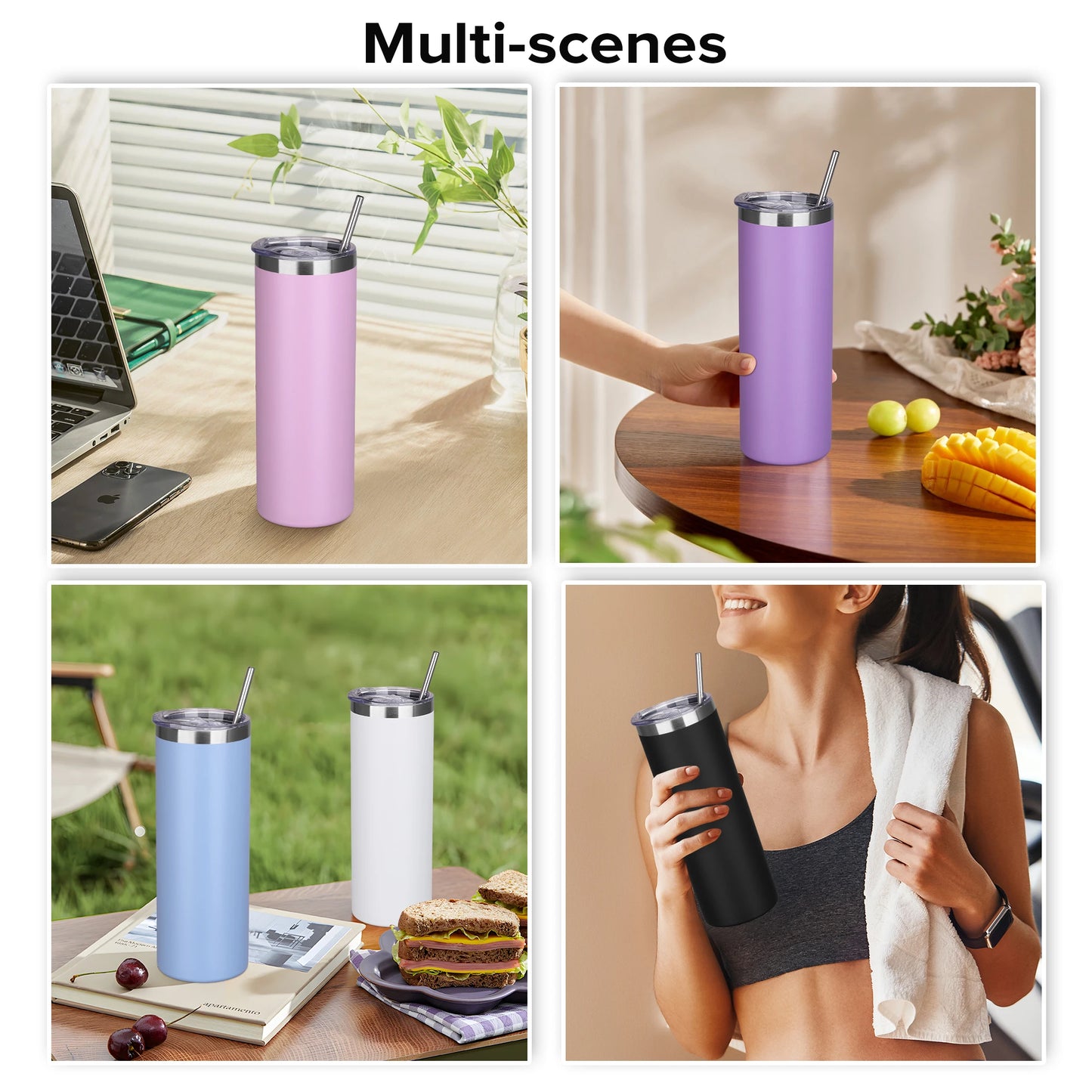 Fastsub Stainless Steel Insulated Tumbler With Lid And Straw