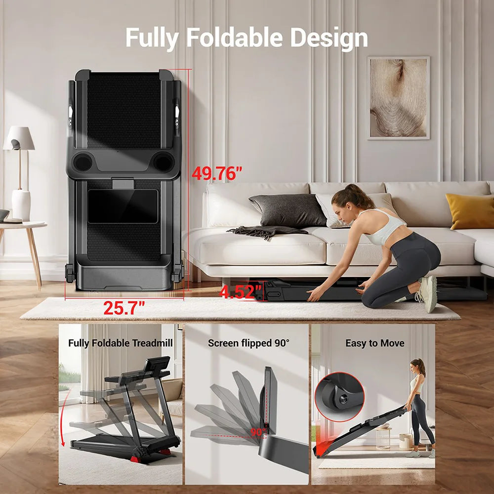 UMAY L20 Folding Treadmill With Manual Incline And Touchscreen Display