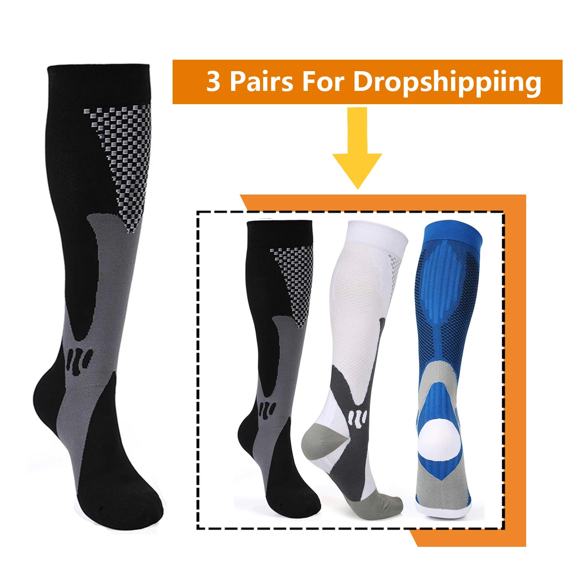 BROTHOCK Women's Athletic Compression Stockings for Nursing and Sports