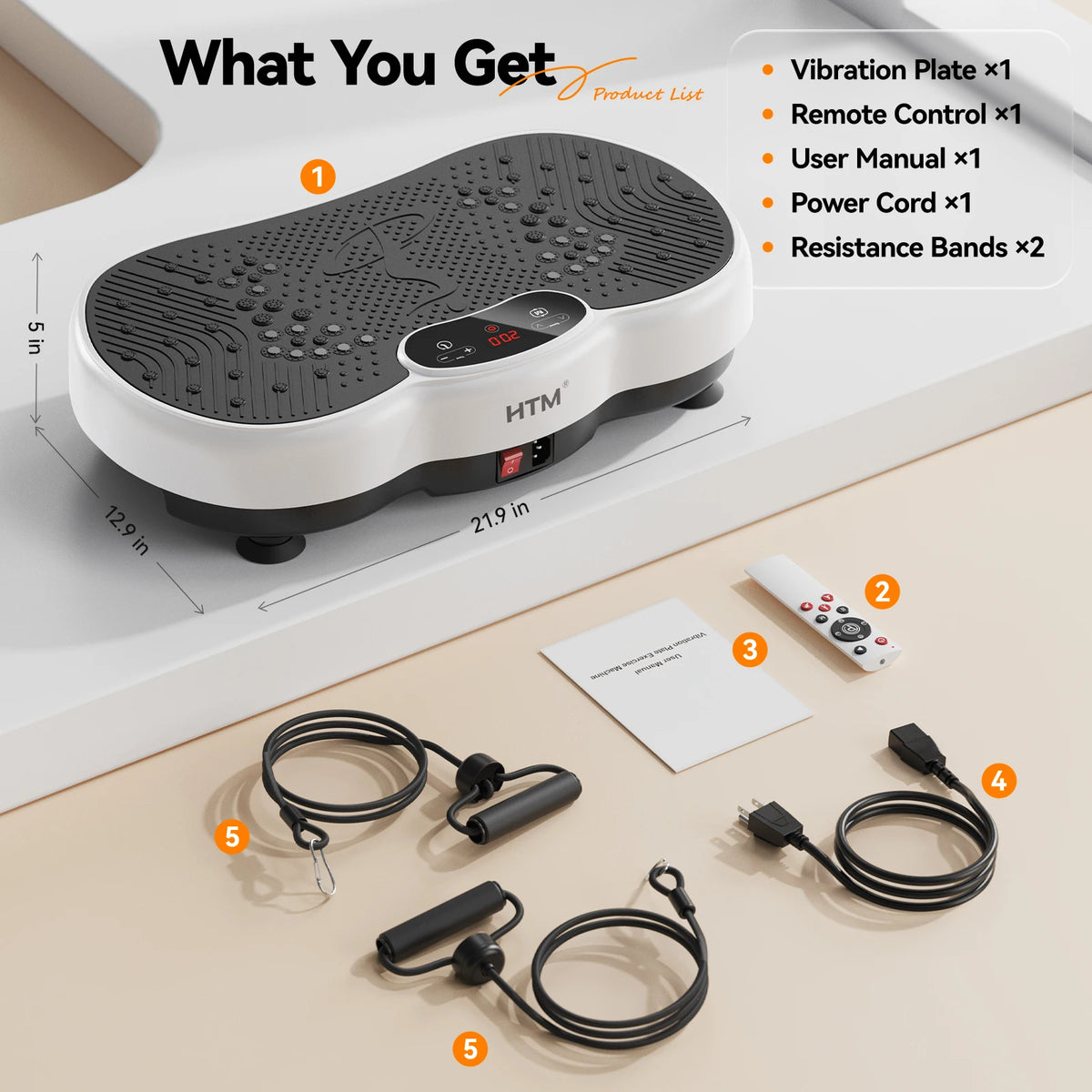 HTM Whole Body Vibration Fitness Massage Exercise Machine
