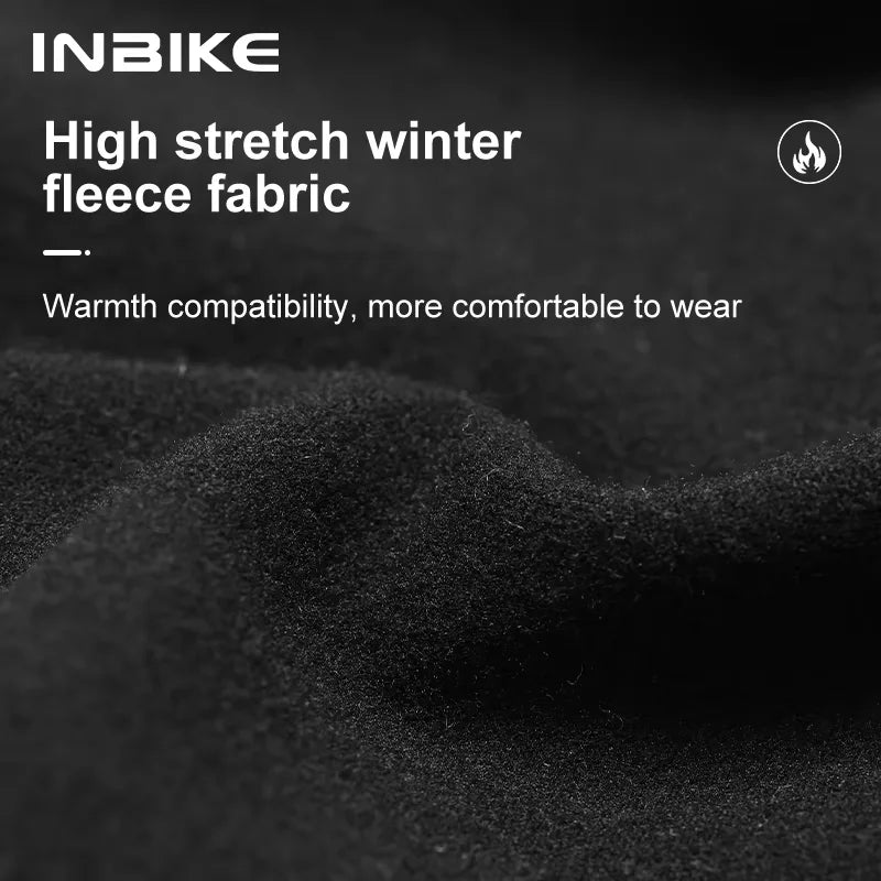 INBIKE Men's Winter Fleece Cycling Bib Pants With Gel Padding