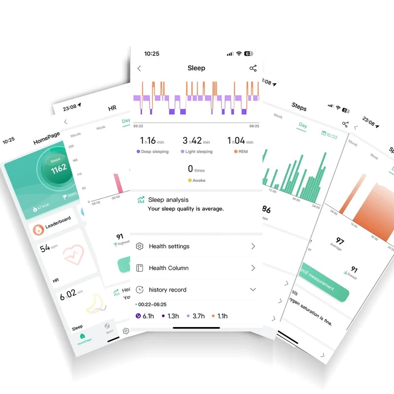 Smart Ring Health And Fitness Tracker With Heart Rate Monitoring