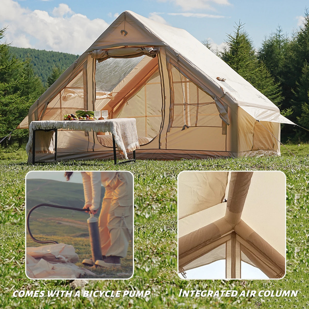 Pakicetus Inflatable Camping Tent With Quick Setup Waterproof Design