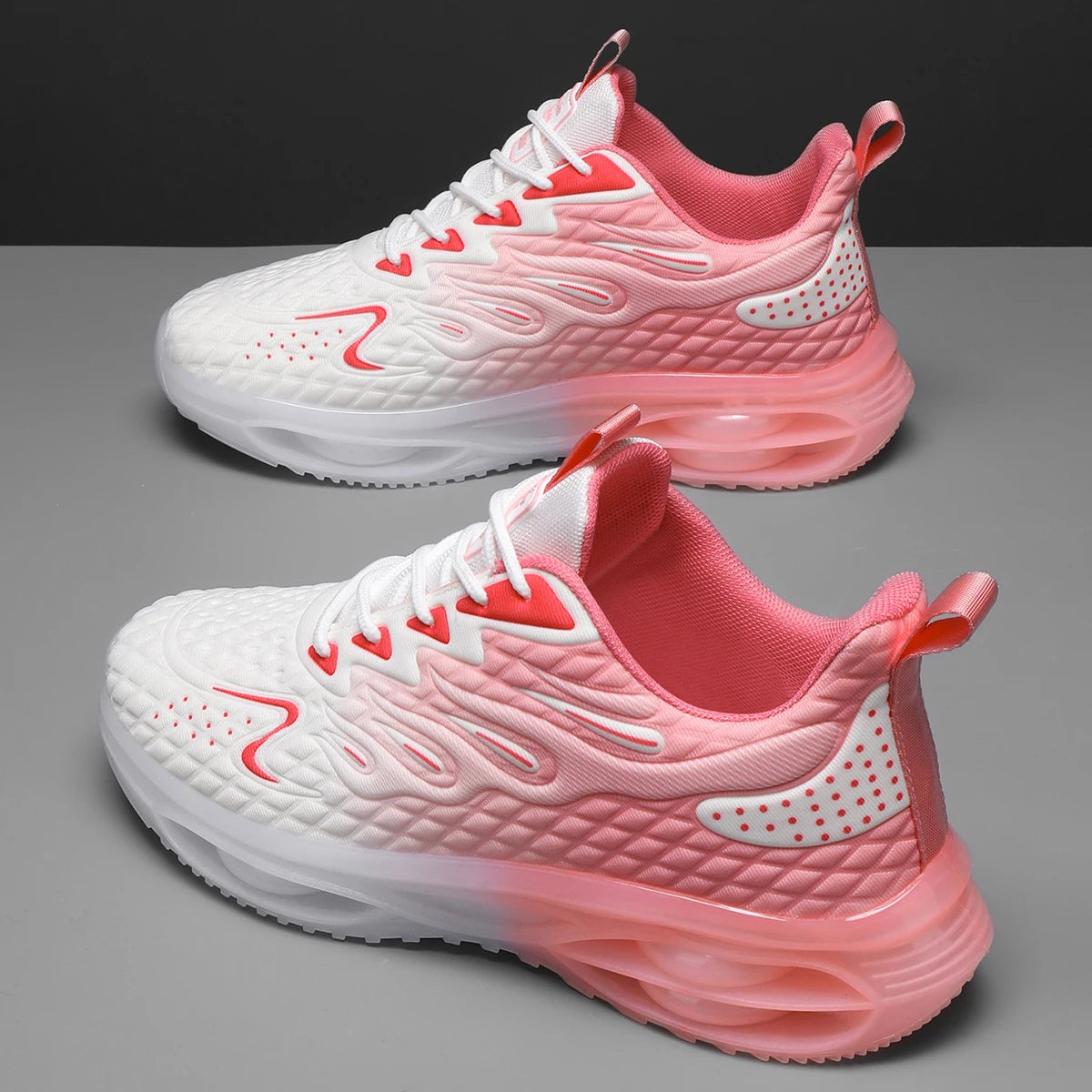 Lightweight Breathable Mesh Lace Up Casual Running Shoes