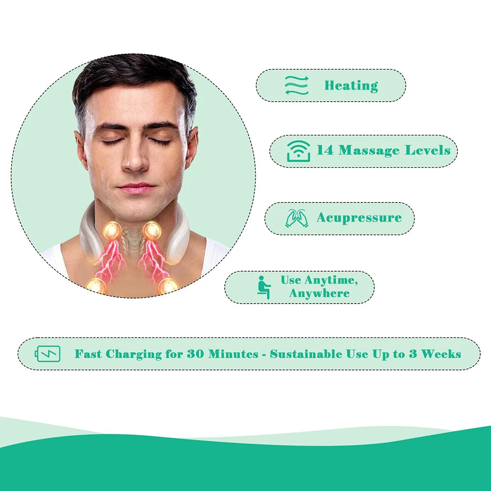 Portable 4 Head Vibration Back Massager for Effective Muscle Relaxation