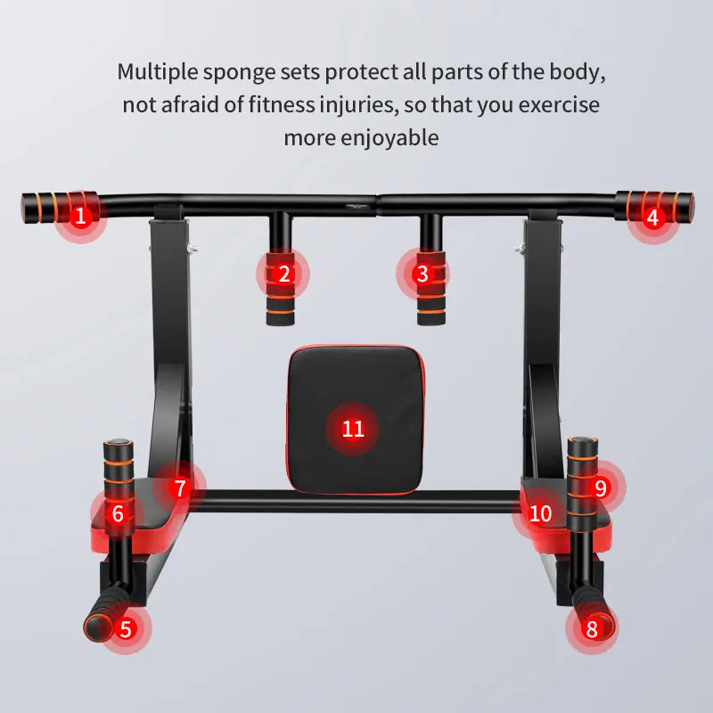 KBQ Wall Mounted Pull Up Bar for Home Gym Workouts