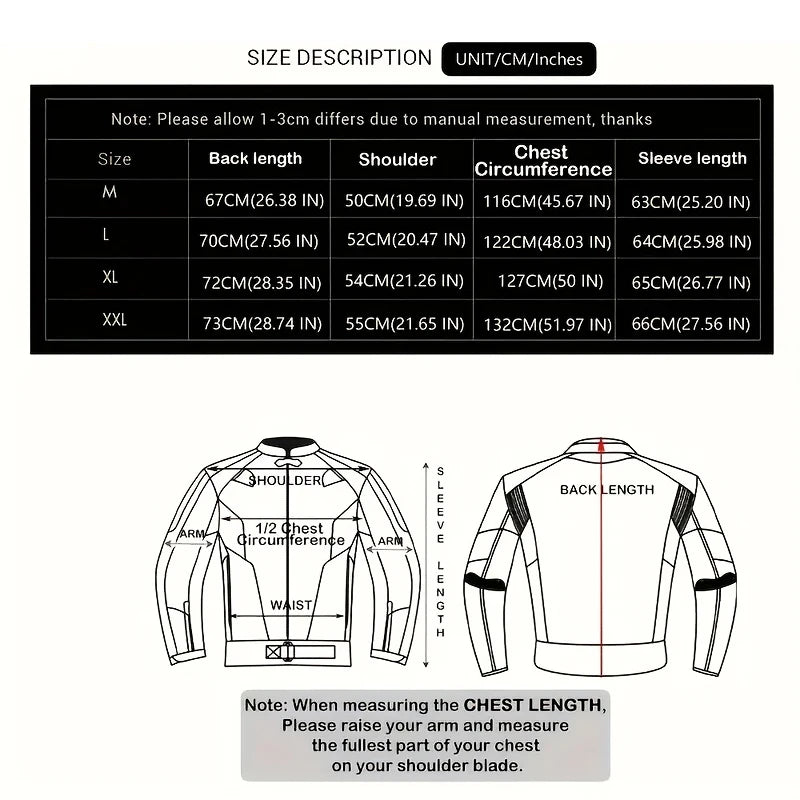 Motorcycle Reflective Padded Protective Riding Jacket