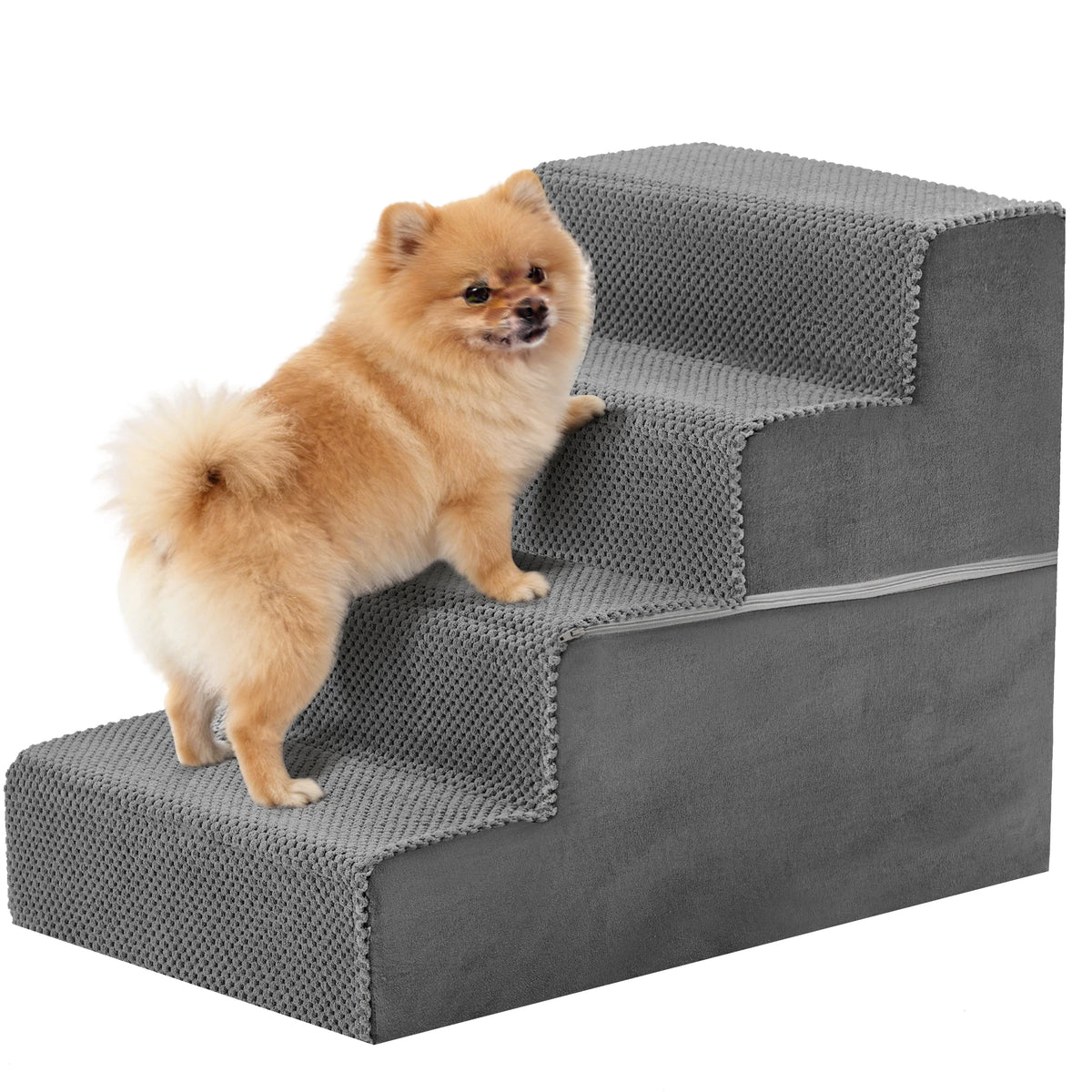 Foam Dog Stairs Ramp With Curved Steps Indoor Pet Safety