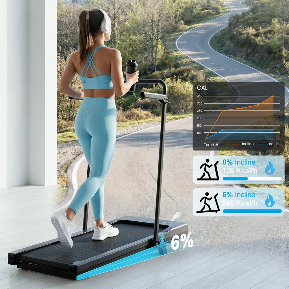 Superun Folding Incline Treadmill For Quiet Home Workouts