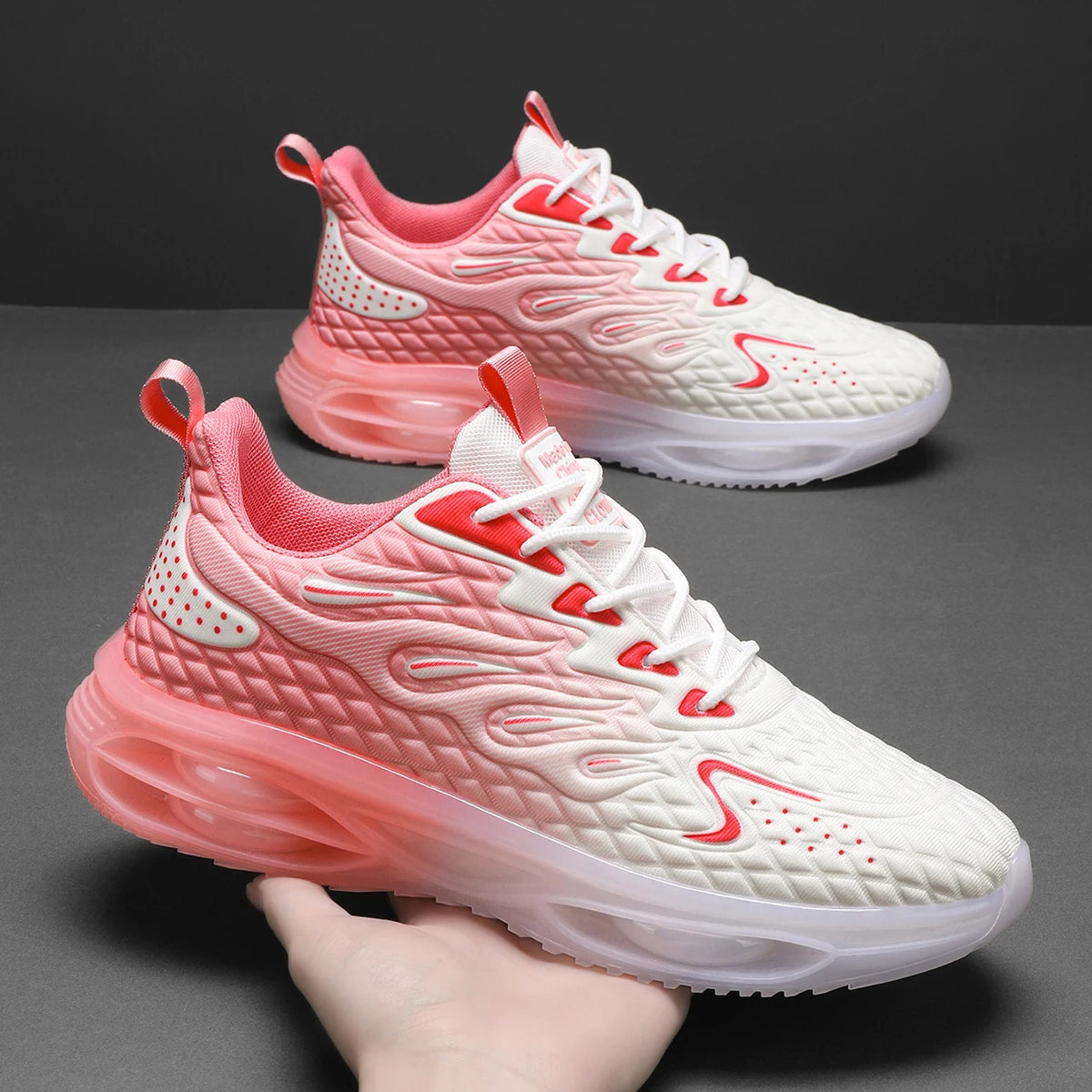Lightweight Breathable Mesh Lace Up Casual Running Shoes