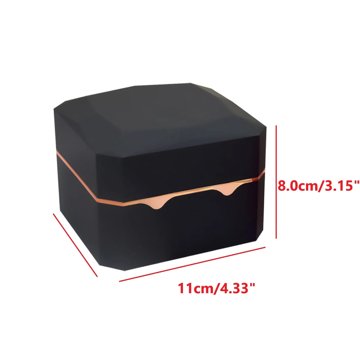 Premium Octagon Flannel Watch Display Case With LED Lighting