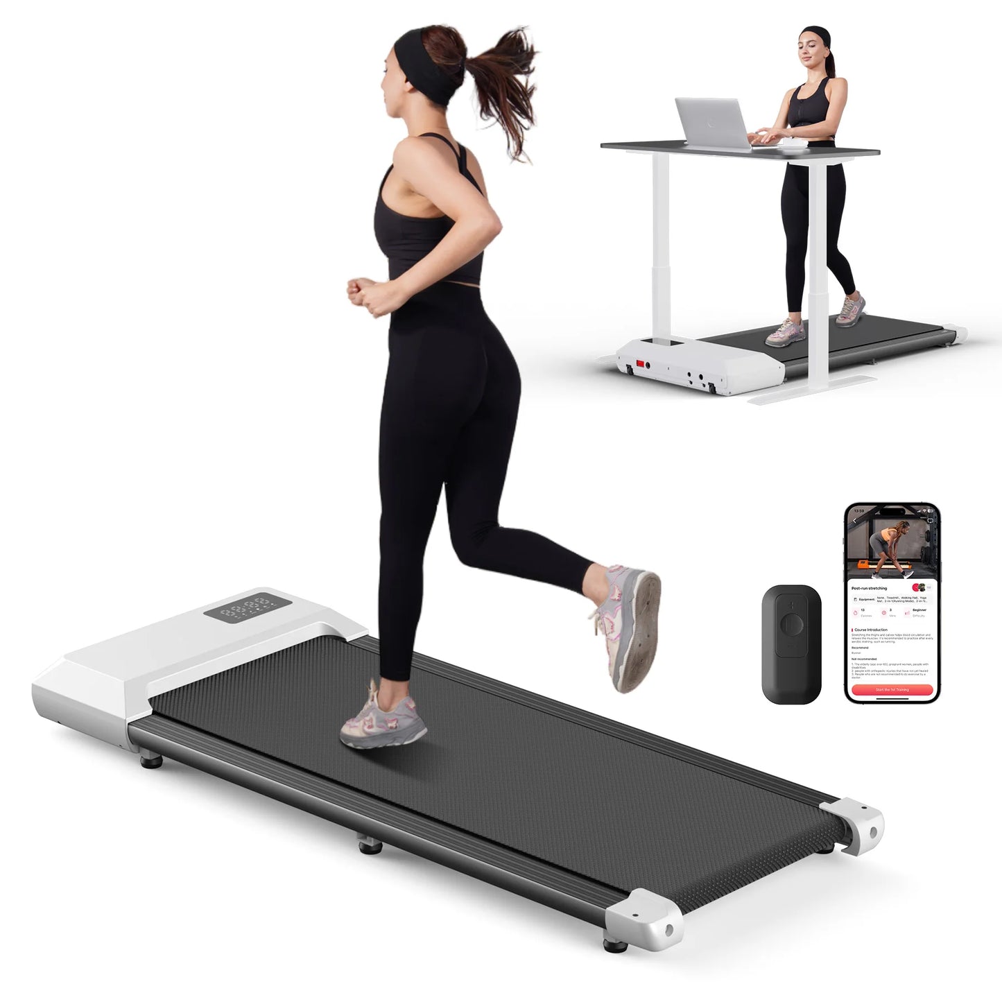 Superun 2.5Hp Home Treadmill With LCD Display And App Monitoring