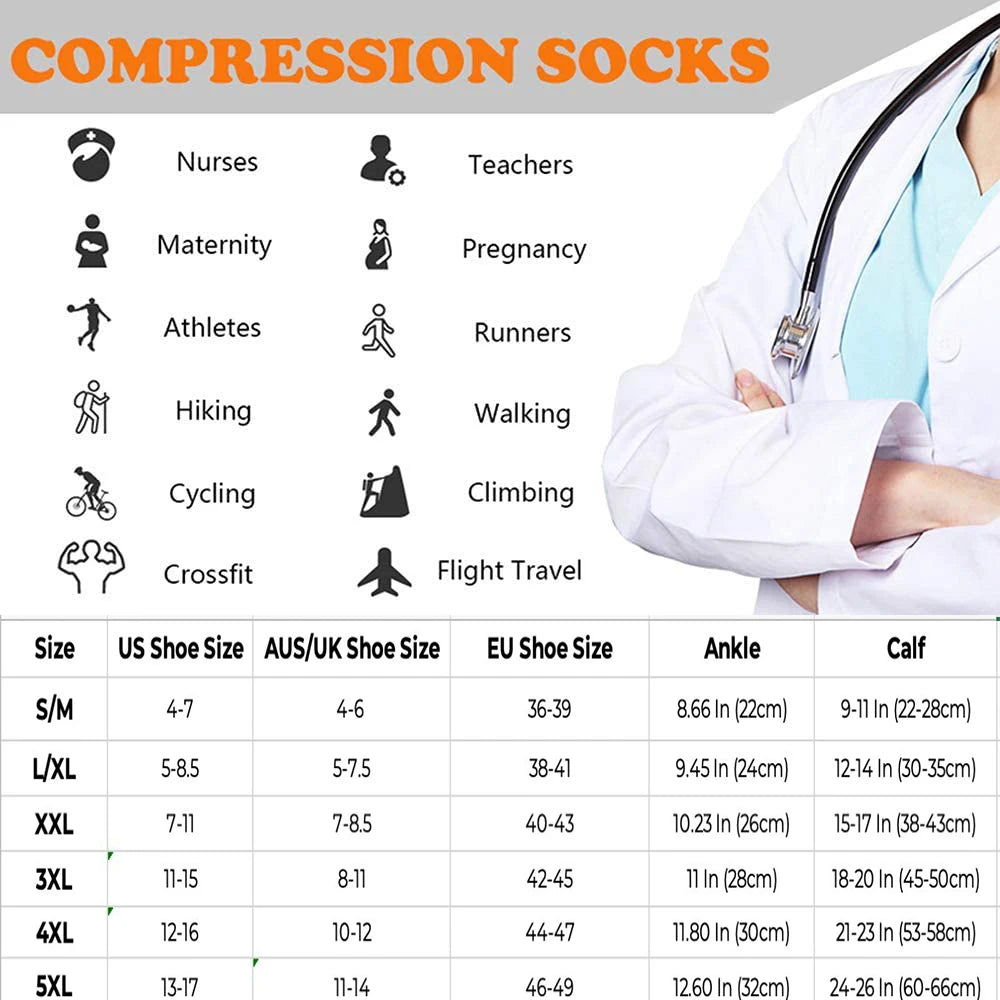 BROTHOCK Women's Athletic Compression Stockings for Nursing and Sports