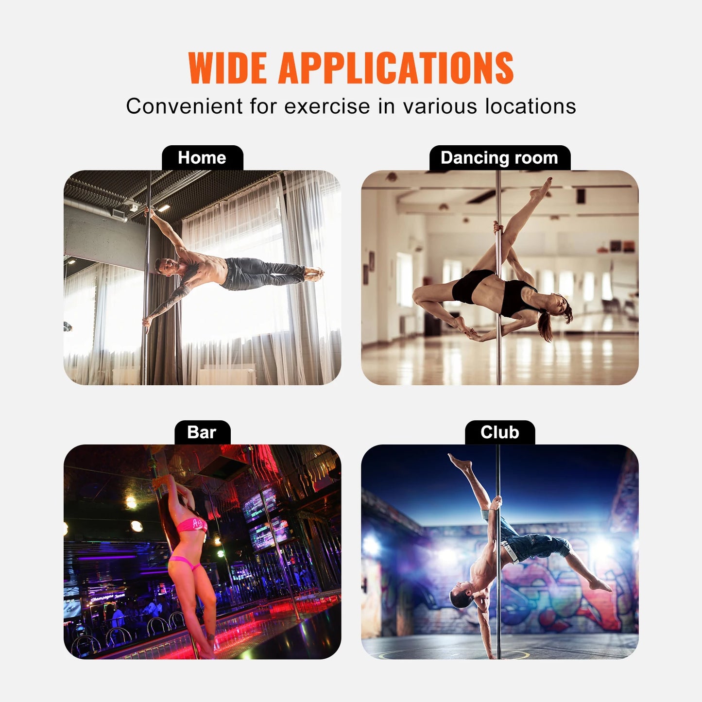 SucceBuy Professional Static Dance Pole For Home Training