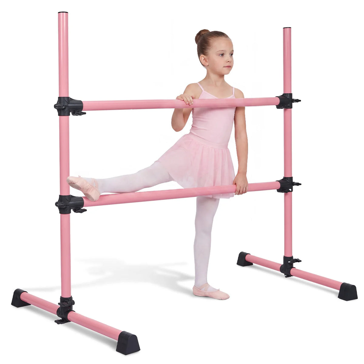 Freestanding Adjustable Ballet Barre for Dance Practice Pilates and Stretching